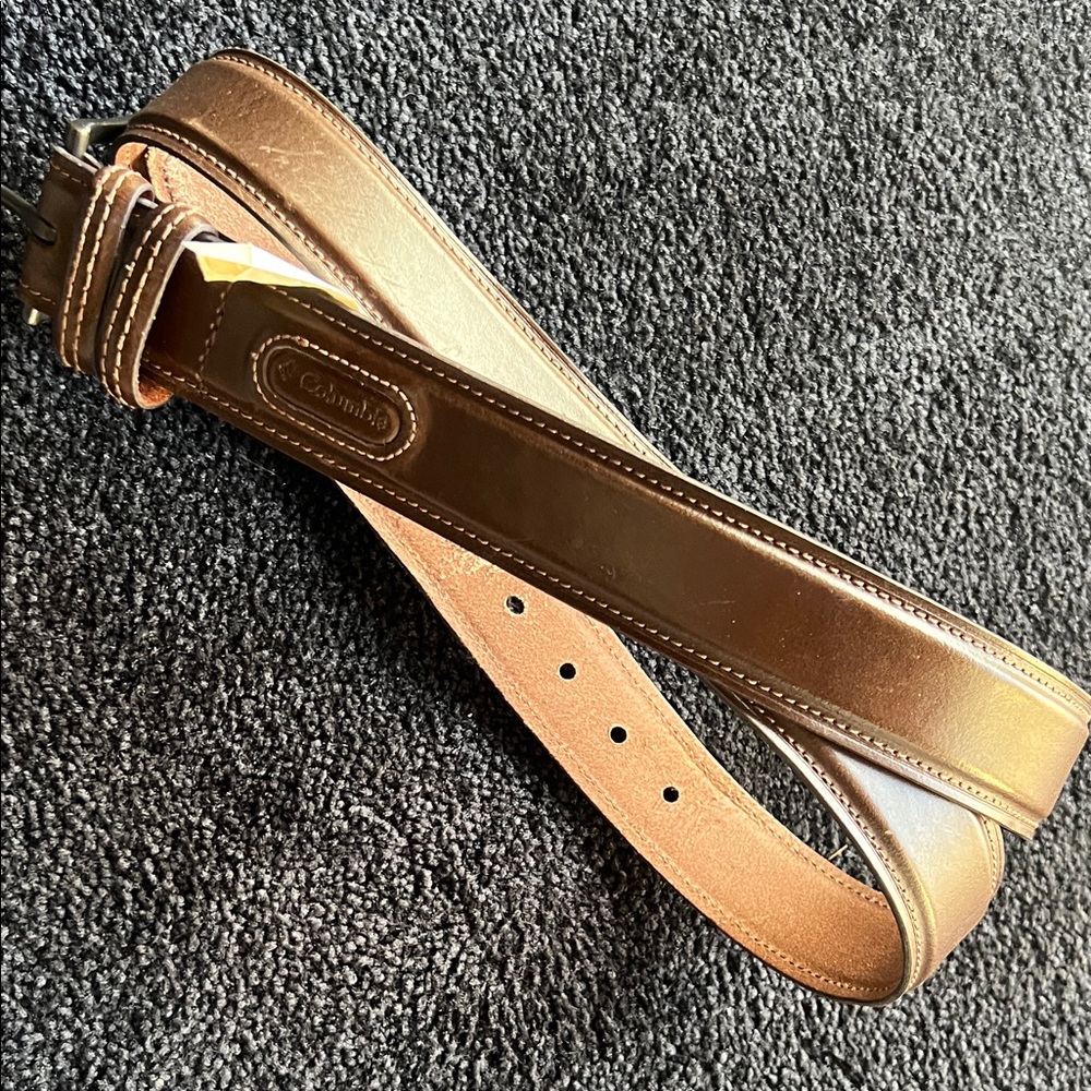 Columbia Brown Leather Men's Belt Bag